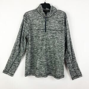 Vintage 1946 Mens Fleece Pullover Sweatshirt Large Gray Quarter Zip NWT